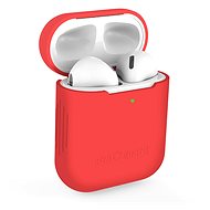 AlzaGuard Skinny Silicone Case az Airpods 1. és 2. generációjához, piros - Fülhallgató tok