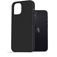 AlzaGuard Premium Liquid Silicone Case iPhone 12 mini fekete tok - Telefon tok