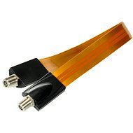 Koax kábel Hosszabbító szalagkábel 0.3m, csatlakozók F - Koaxiální kabel