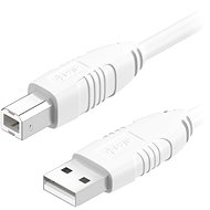 AlzaPower LinkCore USB A-B 1 m, fehér - Adatkábel