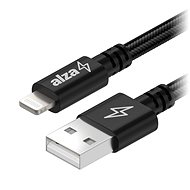Adatkábel AlzaPower AluCore Lightning MFi 0.5m, fekete - Datový kabel
