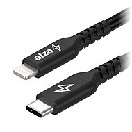Adatkábel AlzaPower AluCore USB-C to Lightning MFi 1 m Black