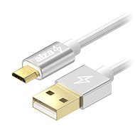 Adatkábel AlzaPower AluCore Micro USB 0,5m Silver