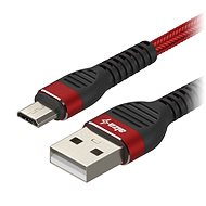 Adatkábel AlzaPower Coral Micro USB, 1m, piros