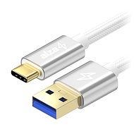 Adatkábel AlzaPower AluCore USB-C 3.2 Gen 1, 1m Silver - Datový kabel