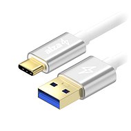 Adatkábel AlzaPower AluCore USB-C 3.2 Gen 1, 2m, ezüst - Datový kabel