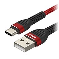 Adatkábel AlzaPower CompactCore USB-C 1m, piros - Datový kabel
