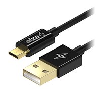 Adatkábel AlzaPower Core Micro USB 1m fekete - Datový kabel
