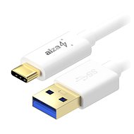 Adatkábel AlzaPower Core USB-C 3.2 Gen 1, 0,5m fehér - Datový kabel