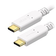 Adatkábel AlzaPower Core USB-C / USB-C 3.2 Gen 1, 5A, 100W, 0,1m fehér - Datový kabel