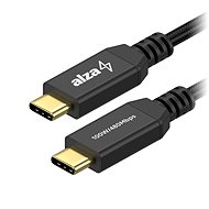 Adatkábel AlzaPower AluCore USB-C / USB-C 2.0, 5A, 100W, 0,1m fekete - Datový kabel