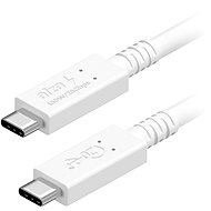 Adatkábel AlzaPower Core USB-C / USB-C USB4, 5 A, 100 W, 1 m fehér