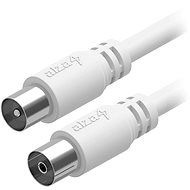 AlzaPower Core Coaxial IEC (M) - IEC (F)  3 m fehér - Koax kábel
