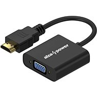 AlzaPower HDMI (M) - VGA (F) 0,1m - matt fekete - Átalakító