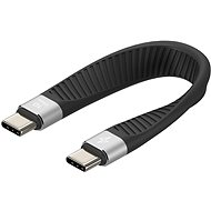 Adatkábel AlzaPower FlexCore USB-C - USB-C 3.2 Gen 2, 5 A, 100 W fekete