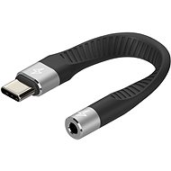 Átalakító AlzaPower FlexCore USB-C (M) - 3,5 mm-es jack (F) fekete - Redukce