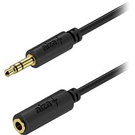 AlzaPower Core Audio 3,5 mm Jack (M) to 3,5 mm Jack (F) 1 m fekete - Audio kábel