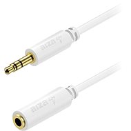 AlzaPower Core Audio 3,5 mm Jack (M) to 3,5 mm Jack (F) 1 m fehér - Audio kábel