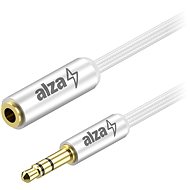 AlzaPower AluCore Audio 3,5 mm Jack (M) to 3,5 mm Jack (F) 1 m ezüst - Audio kábel