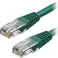AlzaPower Patch CAT5E UTP 0,25 m zöld - Hálózati kábel