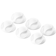 Kábelrendező AlzaPower Cable Clips 6 pcs fehér - Organizér kabelů