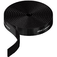 Kábelrendező AlzaPower VelcroStrap + Roll 1 m fekete - Organizér kabelů