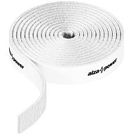 Kábelrendező AlzaPower VelcroStrap+ Roll 1 m fehér - Organizér kabelů