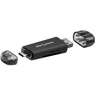 Kártyaolvasó AlzaPower 2in1 Multi-function Memory Card Reader fekete - Čtečka karet