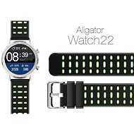 Aligator Watch 22 mm szilikon szíj, dupla zöld - Szíj