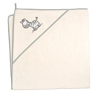 CEBA frottír törölköző kapucnival 100 × 100 Zebra Creamy - Gyerek fürdőlepedő