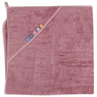 CEBA kapucnis fürdőlepedő EcoVero Line Rose Tan, 100 × 100 cm - Gyerek fürdőlepedő