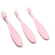 BabyOno Gyerek fogkefe készlet, 3 db, rózsaszín - Gyerek fogkefe