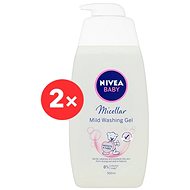 NIVEA Baby Micellar Mild Washing Gel 2× 500 ml - Gyerek tusfürdő