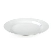 Lapos porcelán tányérkészlet BASIC nedekor. 24 cm, 6 db, fehér - Tányérkészlet