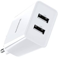 Hálózati adapter Baseus Speed Mini QC Dual USB Quick Charger 10,5W fehér - Nabíječka do sítě