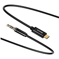 Audio kábel Baseus USB-C - 3,5 mm-es jack audiokábel, 1,2 m, fekete
