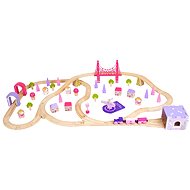 Bigjigs Fa vonat készlet hercegnőknek - Vonatpálya