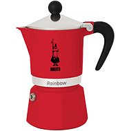 BIALETTI Kotyogós kávéfőző rainbow 3 csésze piros - Kotyogós kávéfőző