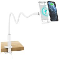 ChoeTech 2in1 Phone Holder with Flexible Long Arm and 15W Wireless Charger White - Telefontartó