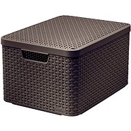 CURVER STYLE BOX tetővel L, 03619-210 – barna - Tároló doboz