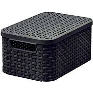 Curver tároló doboz RATTAN Style2 tetővel S - Tároló doboz
