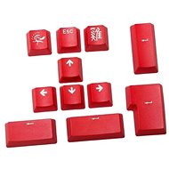 Ducky PBT Double-Shot Keycap Set, piros, 11 billentyű - Pótbillentyű