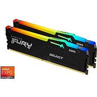 Kingston 32GB KIT DDR5 6000MHz CL36 FURY Beast Black RGB - RAM memória