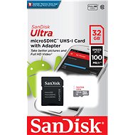 SanDisk microSDHC Ultra Lite 32GB + SD adapter - Memóriakártya