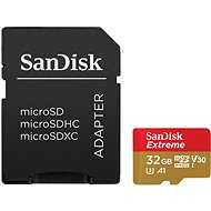 Memóriakártya SanDisk MicroSDHC 32GB Extreme + SD adaptér - Paměťová karta