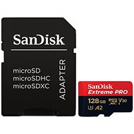 SanDisk MicroSDXC 128GB Extreme Pro A2 UHS-I (V30) U3 + SD adapter - Memóriakártya