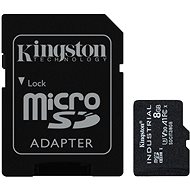 Memóriakártya Kingston MicroSDHC 8GB Industrial + SD adapter