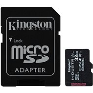 Memóriakártya Kingston MicroSDHC 32GB Industrial + SD adapter