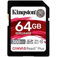 Kingston SDXC 64 GB Canvas React Plus - Memóriakártya