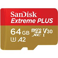 SanDisk microSDXC 64 GB Extreme PLUS + Rescue PRO Deluxe + SD adapter - Memóriakártya
